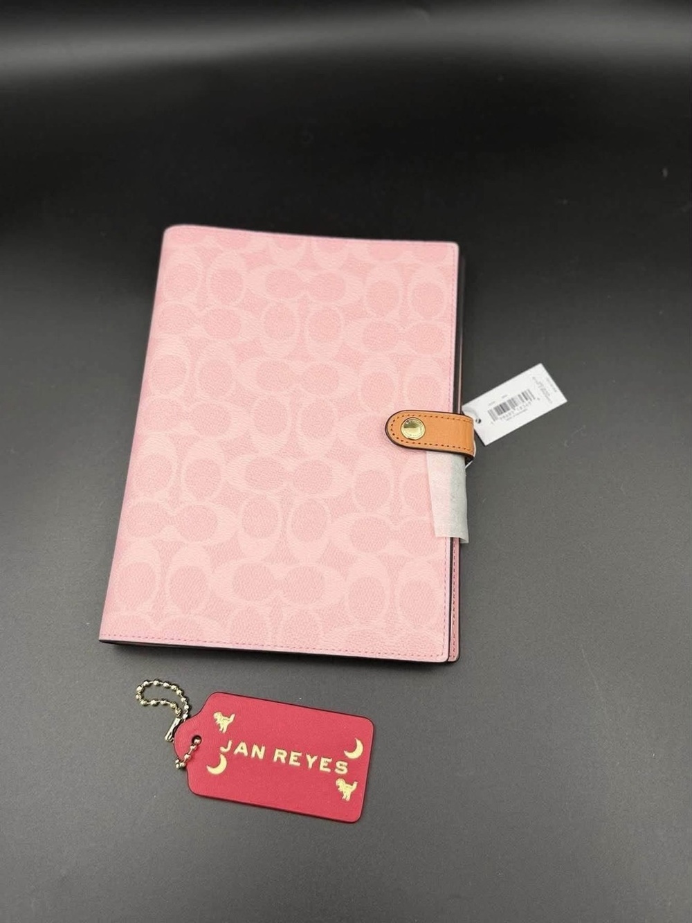 . Coach Notebook In Signature Canvas
Gold/Powder Pink - Picture 3 of 8